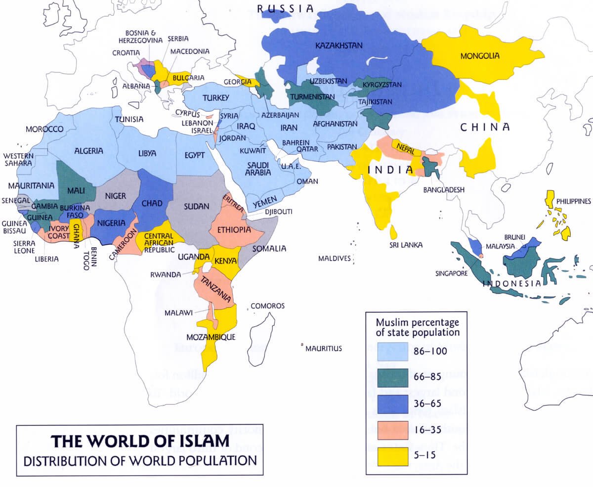 دراسة: الإسلام الأكثر انتشارا كدين رسمي في العالم